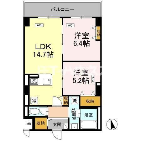 カスタリア西船橋Ⅱの間取り