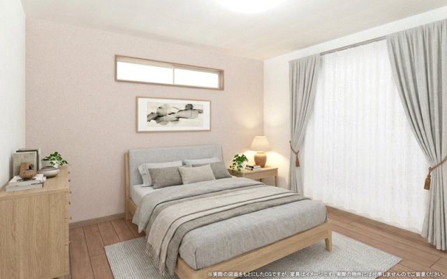 【完成予想図】 | 【主寝室　イメージパース】
※画像は設計図面を基に作成したイメージです。