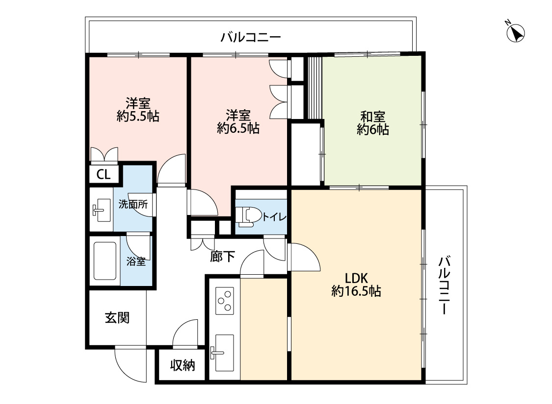 篠原北町パークマンションの間取り