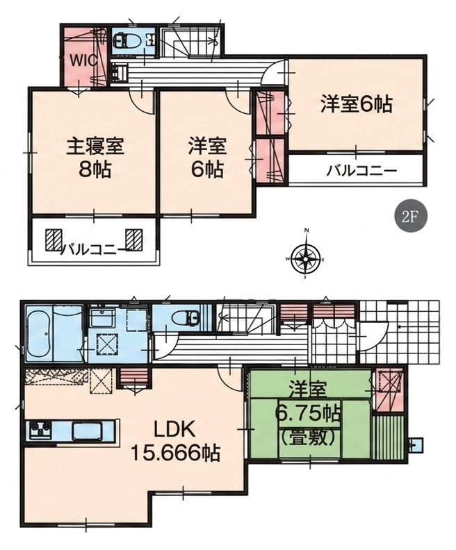 [新築住宅] 熊谷市弥藤吾 全1邸の間取り