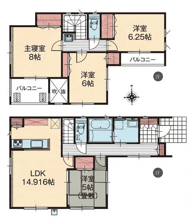 [新築住宅] 熊谷市柿沼 全1邸の間取り