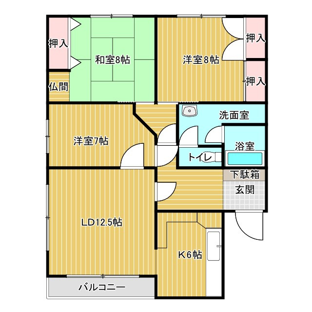 大和コーポの間取り