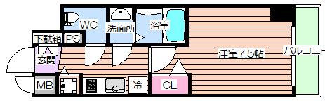 【間取り】 | プレサンス北浜ラ・フェスタ
