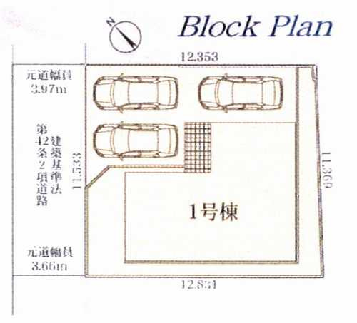 藤沢市善行2期　新築戸建全1棟　1号棟の区画図