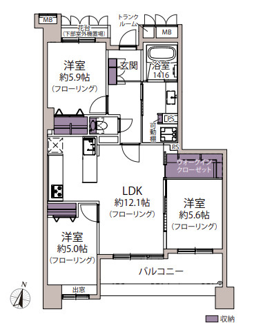 【間取り】 | グランドメゾン鳥飼☆仲介手数料無料☆