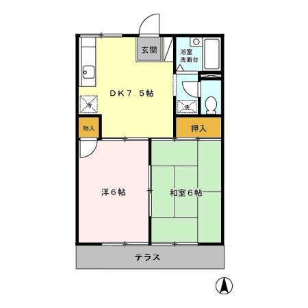 パークサイドハウス　Ｂの間取り