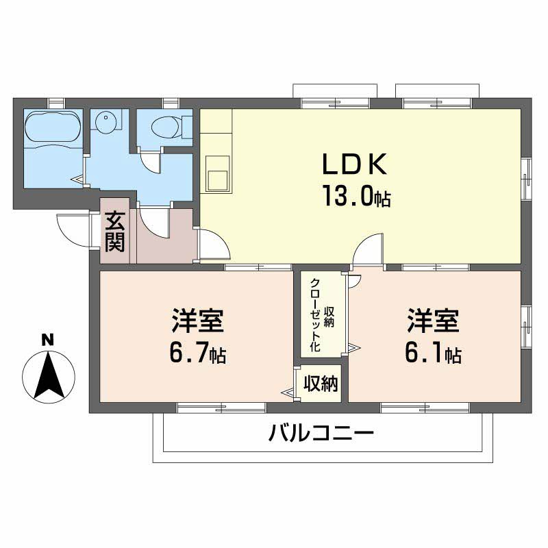 ファミーユ美津Aの間取り