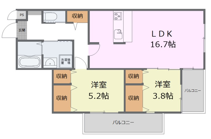 メゾンコンフォールの間取り