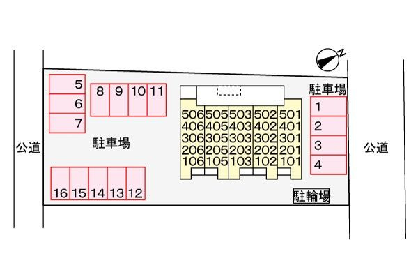 ラシュレの駐車場