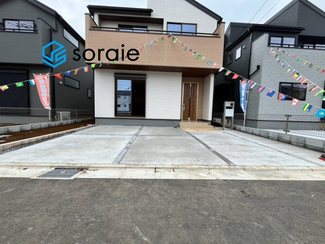 川越市中台全13棟　新築戸建　リーブルガーデンの駐車場|9/8　撮影