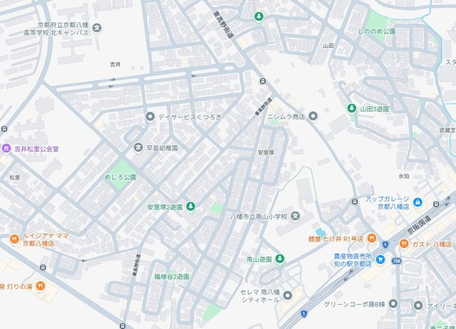 ★29(土)30(日)現地見学可能！★八幡市八幡安居塚　限定1邸の地図