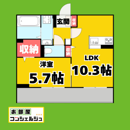 D-room名駅 B棟の間取り
