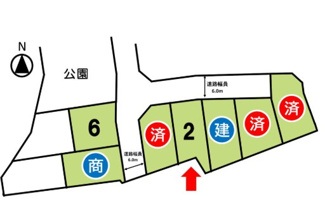 【区画図】 | 雄琴５丁目　分譲７区画２号地