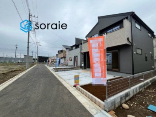 川越市中台全13棟　新築戸建　リーブルガーデンの前面道路含む現地写真|9/8　撮影