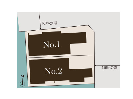 さいたま市北区奈良町079②　新築一戸建て　02の区画図|2号棟