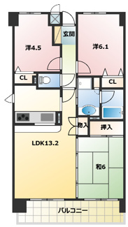 【間取り】 | セラード川越霞ヶ関