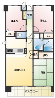 【間取り】 | セラード川越霞ヶ関
