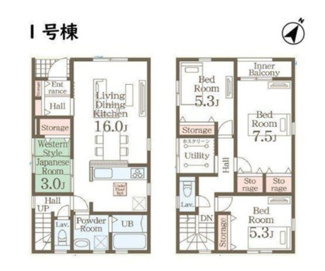 【間取り】 | 新築　新潟市東区河渡  第2  1号 | 4LDKS、駐車スペース2台可能！