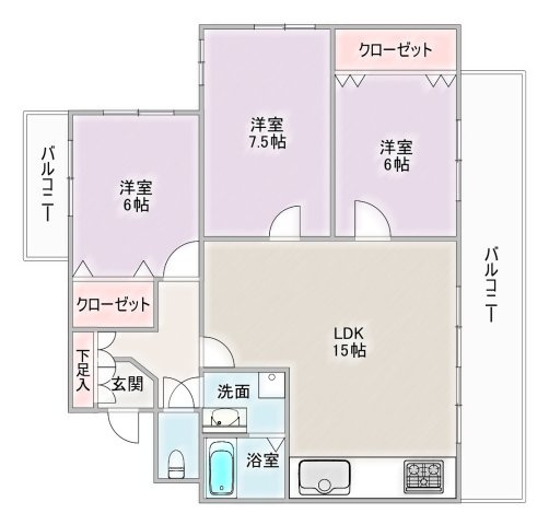 カーサ東泉の間取り