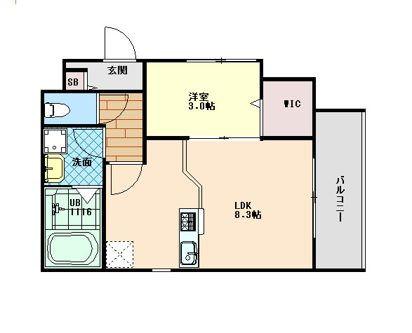 エハコ日暮通の間取り
