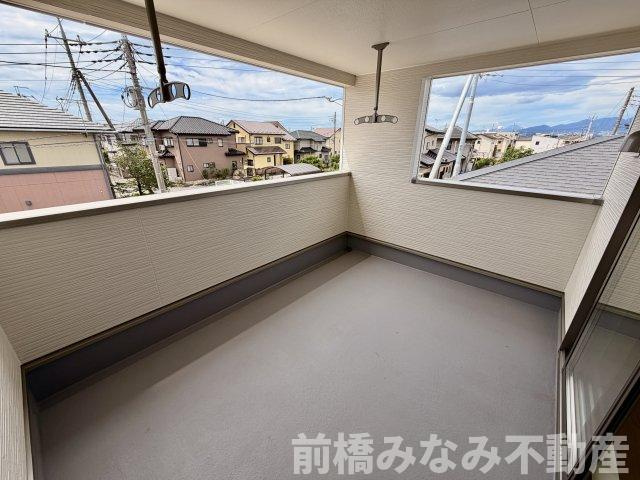 【新築】前橋市青柳町第28　４号棟(全10棟)　クレイドルガーデン　新築建売分譲のバルコニー|バルコニーがあります