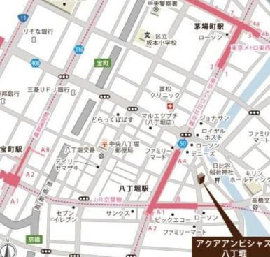 【地図】 | アクアアンビシャス八丁堀