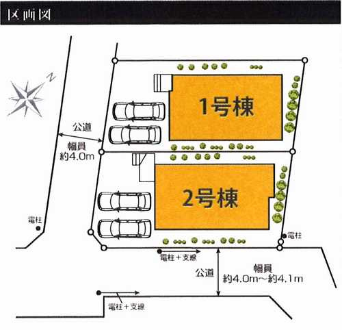 藤沢市辻堂太平台3期　新築戸建全２棟の区画図