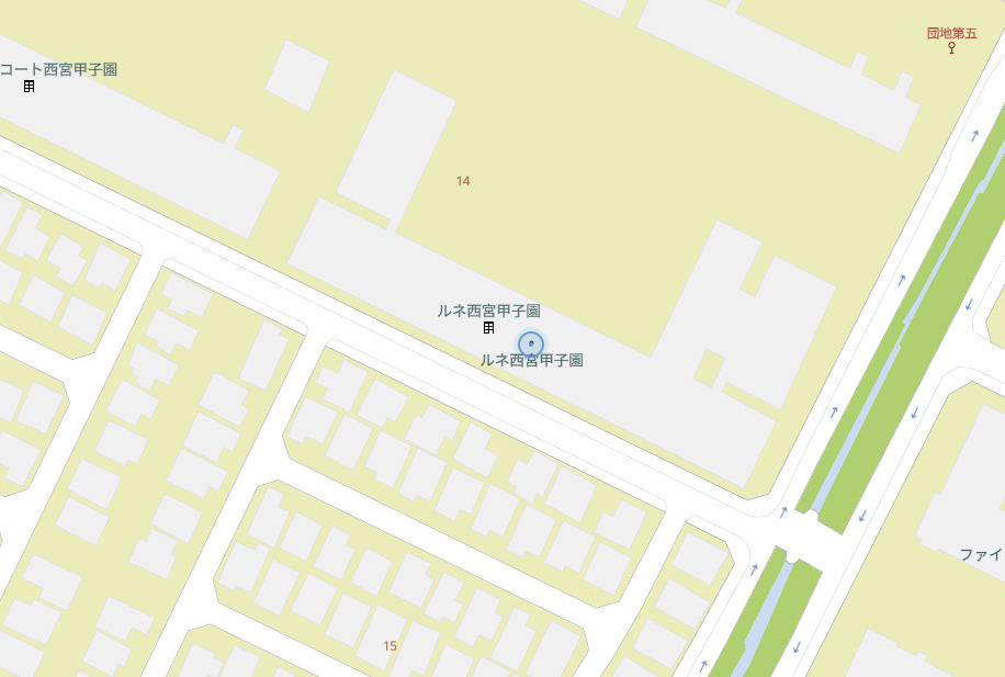 ルネ西宮甲子園の地図