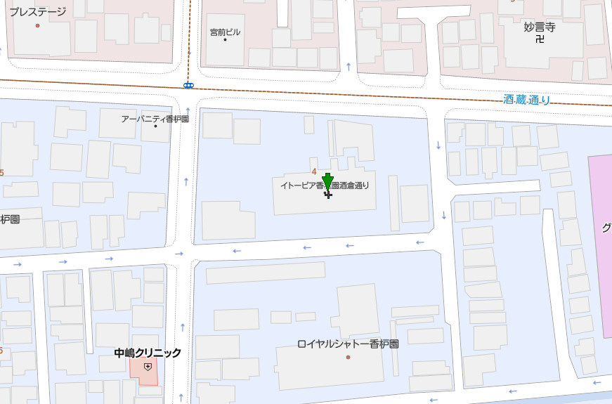 イトーピア香櫨園酒蔵通りの地図