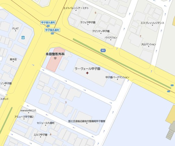 ラ・ヴェール甲子園の地図