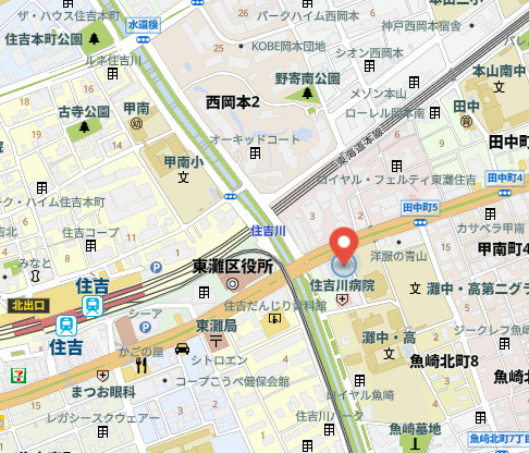 フローラ住吉川の地図