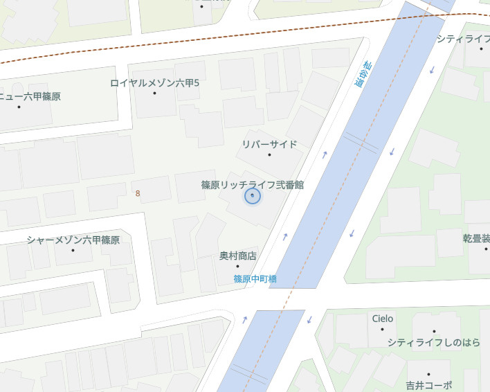 篠原リッチライフ弐番館の地図
