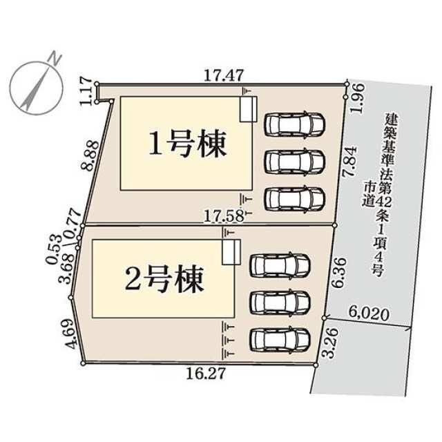 筑後市長浜第四の区画図| 