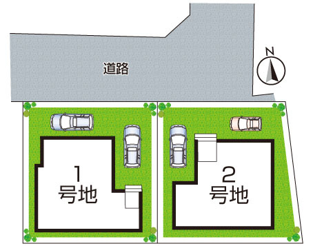 ★宇治市大久保町大竹　第1期　新築一戸建ての区画図|全２区画