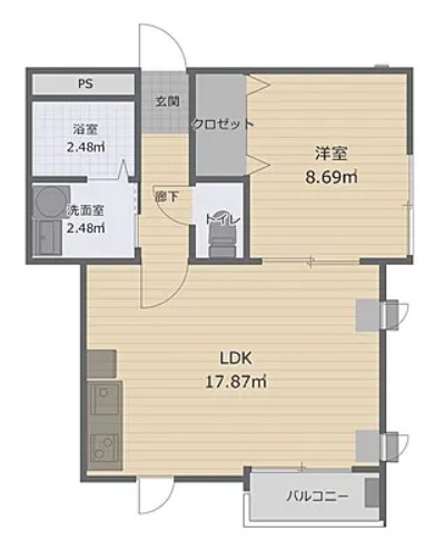 ラウレア本中山の間取り