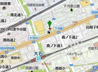 神戸市灘区下河原通4丁目　新築戸建の地図