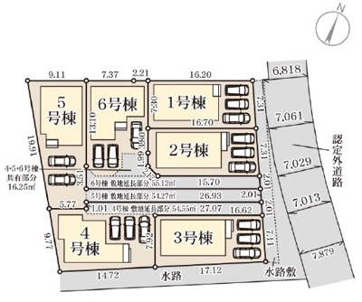 【区画図】 | 八重瀬町与座（全6棟）2号棟 | 2号棟　