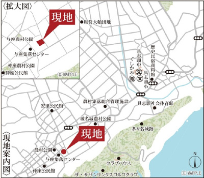 【地図】 | 八重瀬町与座（全6棟）2号棟 | 地図♪