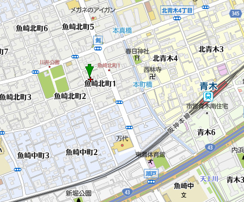 ライオンズマンション魚崎第5の地図