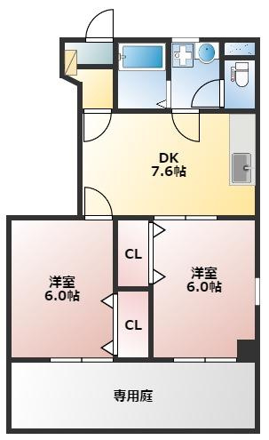 【間取り】 | サンライトヒルB