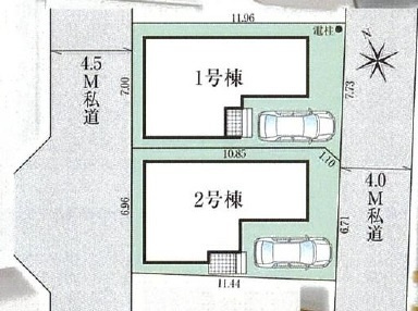 市川市宮久保6丁目新築戸建【宮久保小学校:8分】の区画図|区画配置図
