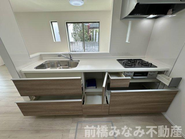 【新築】高崎市倉賀野町　１号棟(全２棟)　ハートフルタウン　新築建売分譲のキッチン|お料理しやすいキッチンです