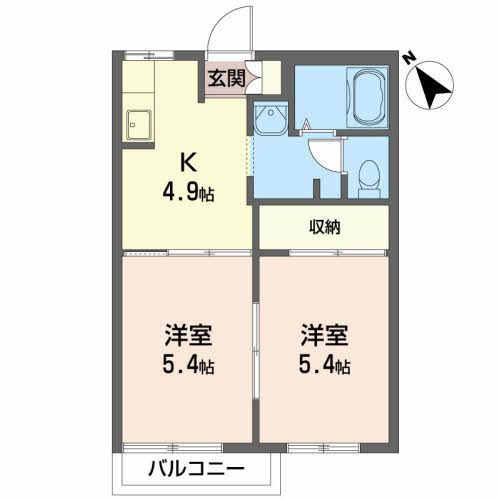 ディアス上堂 Ｄの間取り