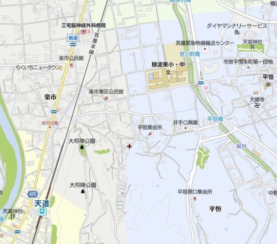 飯塚市楽市20‐3の地図