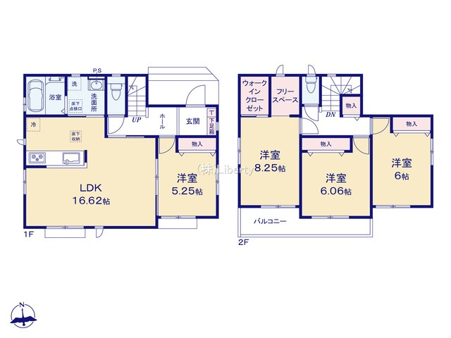 土浦市真鍋5丁目　新築戸建　A号棟の間取り