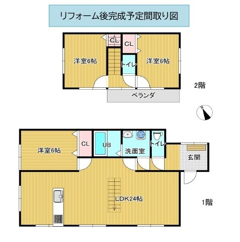 中古戸建　熊谷市江波522-32（リフォーム住宅）の間取り