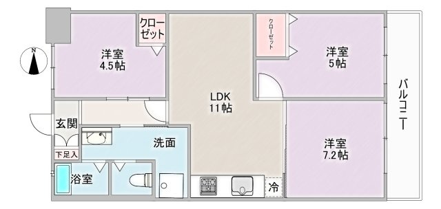 コーポ木ヶ崎の間取り