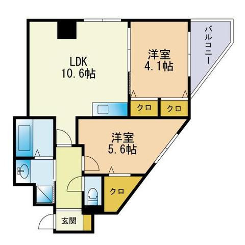ビエラコート姪浜の間取り
