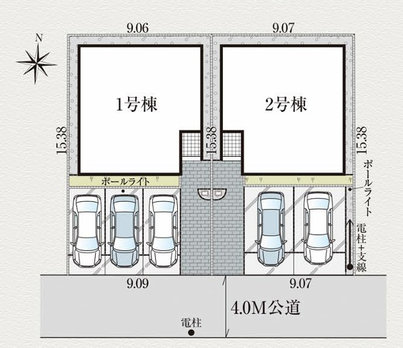 グラファーレ八千代市八千代台北３丁目３４期の区画図