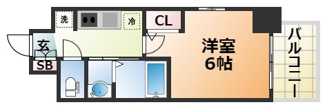 エステムコート神戸湊町の間取り